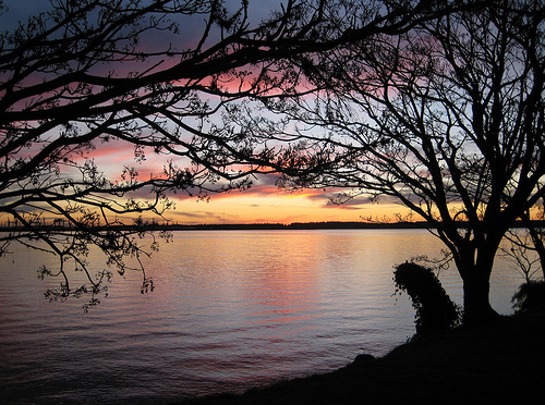 Enjoying a sunset in Salto, Uruguay